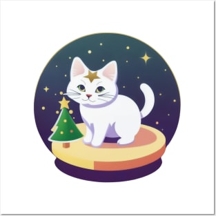 Meow christmas Posters and Art